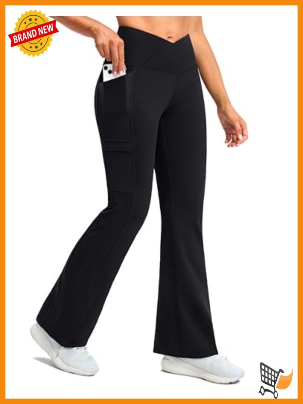 Fleece Lined Water Resistant Thermal Flare Leggings Cargo Pants Outdoor